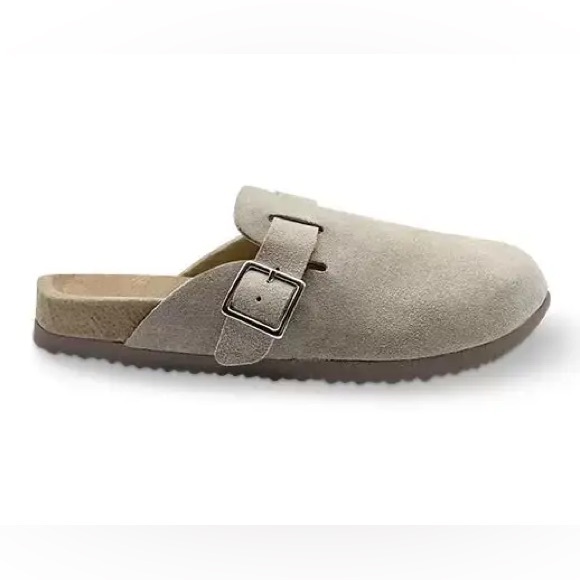 Serra Genuine Suede Clogs - Picture 1 of 6